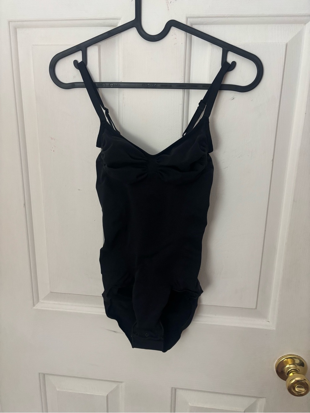 SKIMS Black Adjustable-Strap Shapewear Bodysuit
